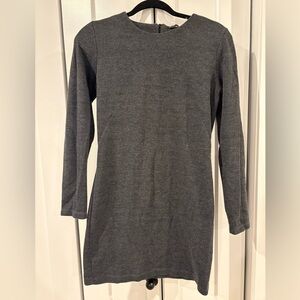 Zara Gray Long Sleeve Dress